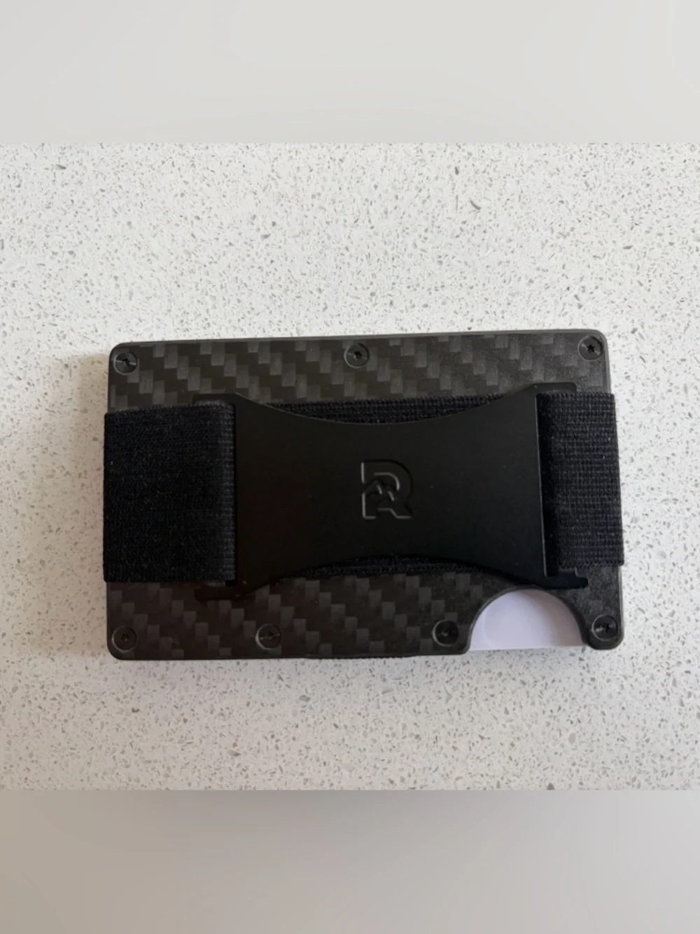 Ridge Carbon Fiber Money Clip Wallet - Black
